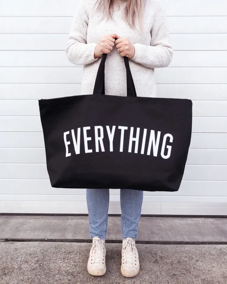 Alphabet Bags | Everything Tote Bags | Black