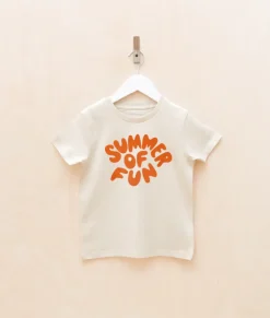 Alphabet Bags | Summer Of Fun T-Shirt | Natural & Orange