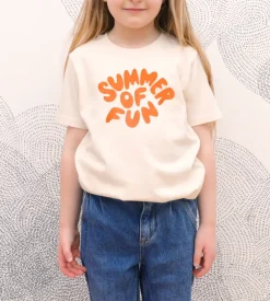 Alphabet Bags | Summer Of Fun T-Shirt | Natural & Orange
