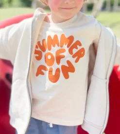 Alphabet Bags | Summer Of Fun T-Shirt | Natural & Orange