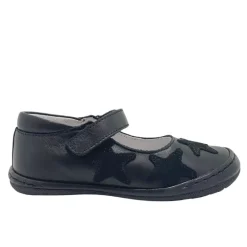 Bo-Bell School Shoes | Velcro Odessa | Black Leather/Suede