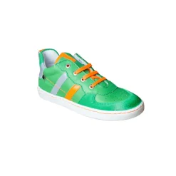 Bo-Bell Shoes | Landor Lace Up | Green & Fluro Orange