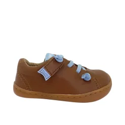 Camper Kids Shoes | Peu Cami Elastic Laces | Tan & Blue