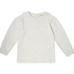 Dotty Dungarees | Peter Pan Collar top | Pink spot