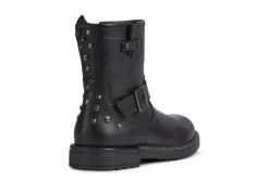 Geox Kids Boots | Eclair Biker | Black Leather