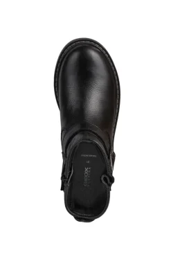 Geox Kids Boots | Eclair Biker | Black Leather