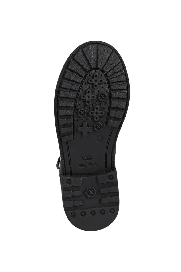 Geox Kids Boots | Eclair Biker | Black Leather