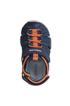 Geox Kids Sandals | Kraze Waterproof | Navy & Orange
