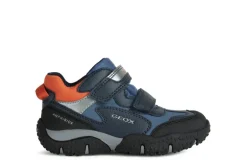 Geox Kids Trainers | Baltic Velcro | Navy & Orange
