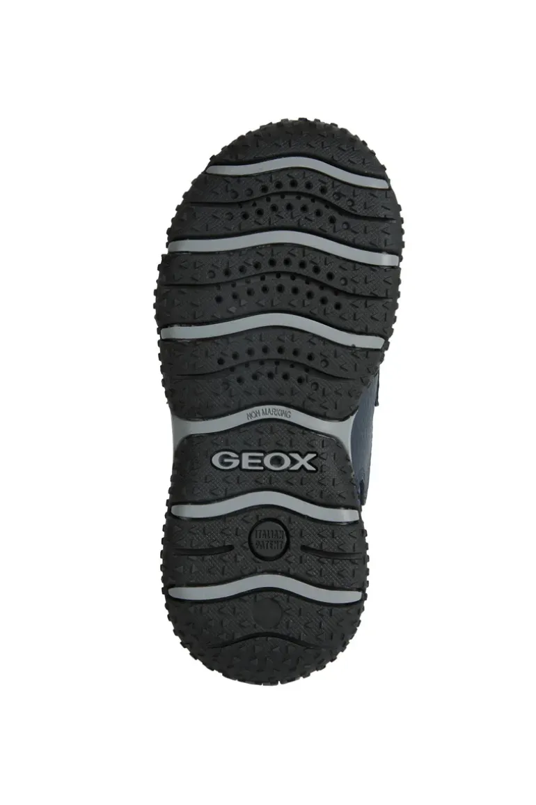 Geox Kids Trainers | Baltic Velcro | Navy & Orange