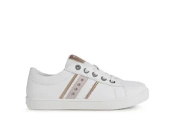 Geox Kids Trainers | Kathe | White & Light Rose
