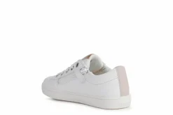 Geox Kids Trainers | Kathe | White & Light Rose
