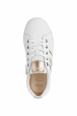Geox Kids Trainers | Kathe | White & Light Rose