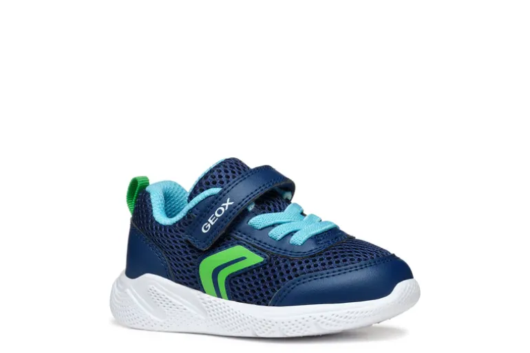 Geox Kids Trainers | Sprintye | Navy & Light Green