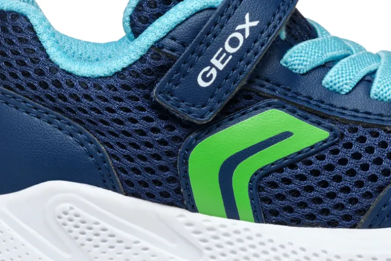 Geox Kids Trainers | Sprintye | Navy & Light Green