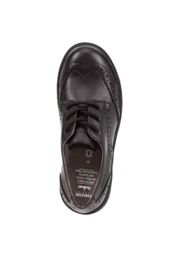 Geox School Shoes | Casey Brogue Lace Up | Black