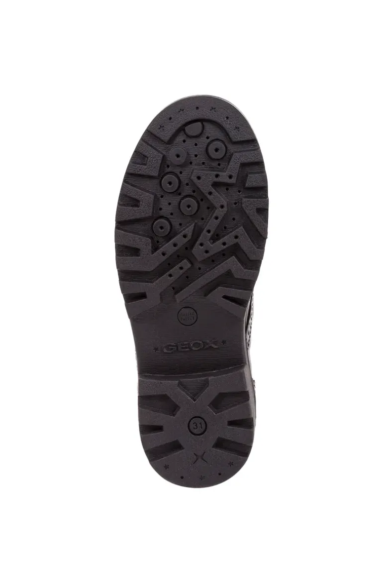 Geox School Shoes | Casey Brogue Lace Up | Black