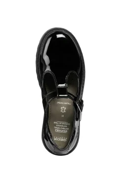 Geox School Shoes | Casey T-Bar | Black Patent