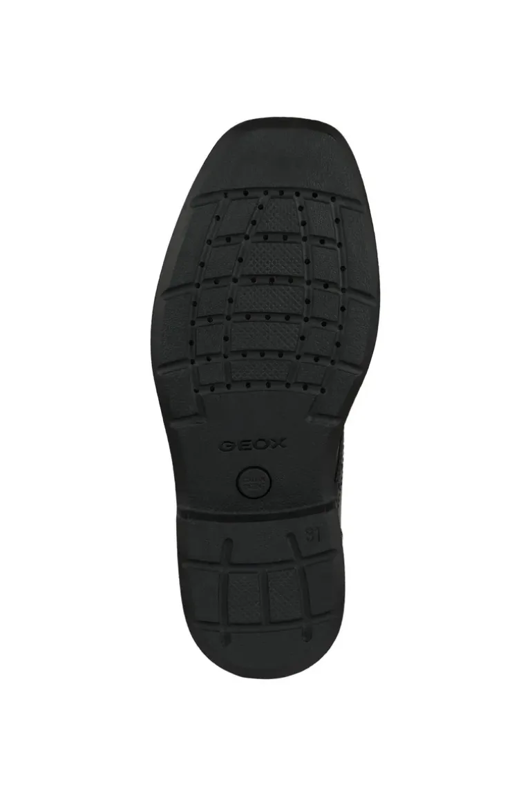 Geox School Shoes | Federico Brogue Lace Up | Black