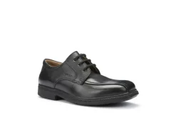 Geox School Shoes | Federico Stitch Lace Up | Black Leather