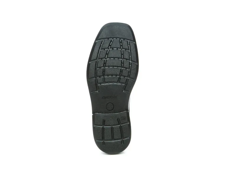 Geox School Shoes | Federico Stitch Lace Up | Black Leather