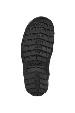 Geox School Shoes | Savage Elastic Velcro | Black Leather