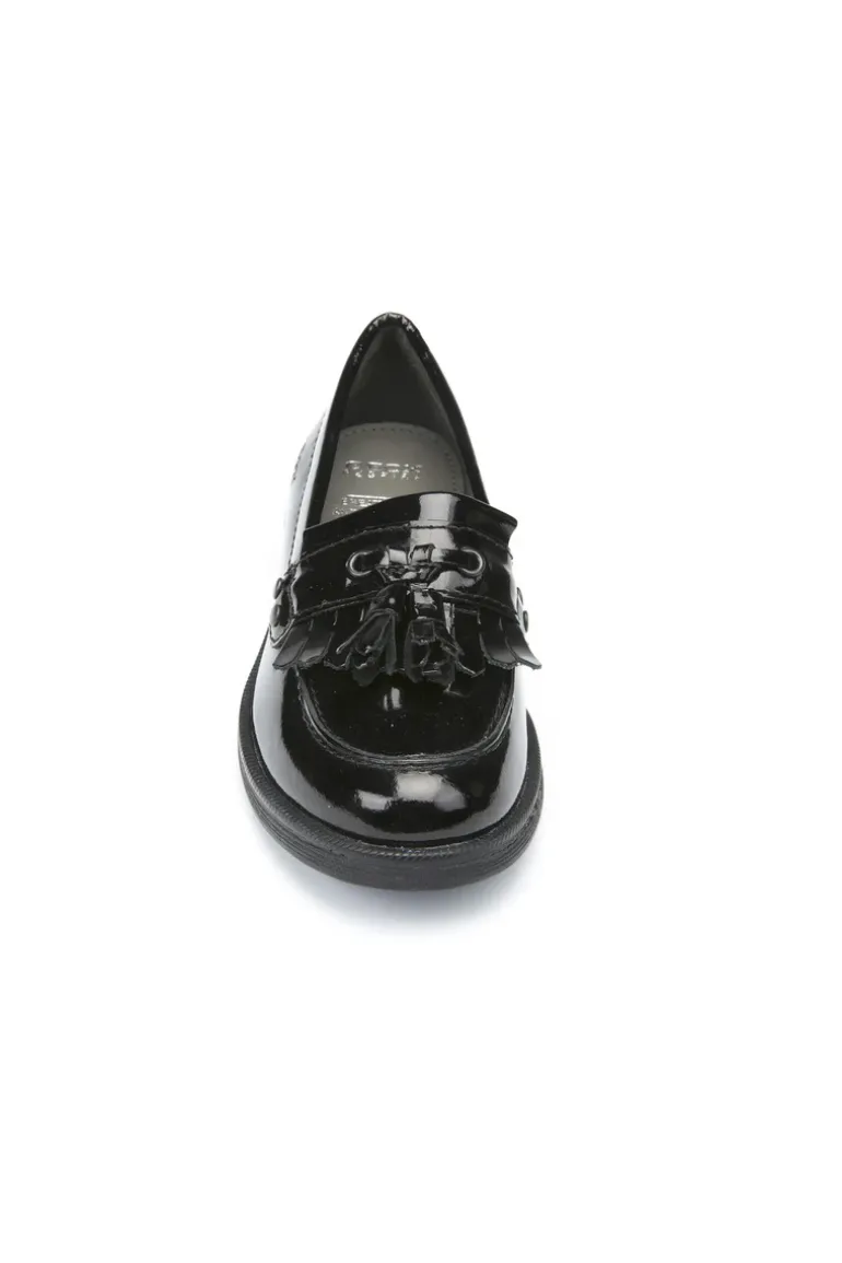 Geox School Shoes | Tassel Loafer Agata A | Black Patent