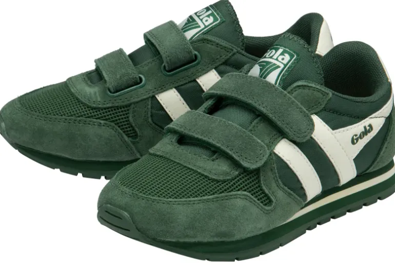 Gola Kids Trainers | Daytona | Evergreen, Black & White