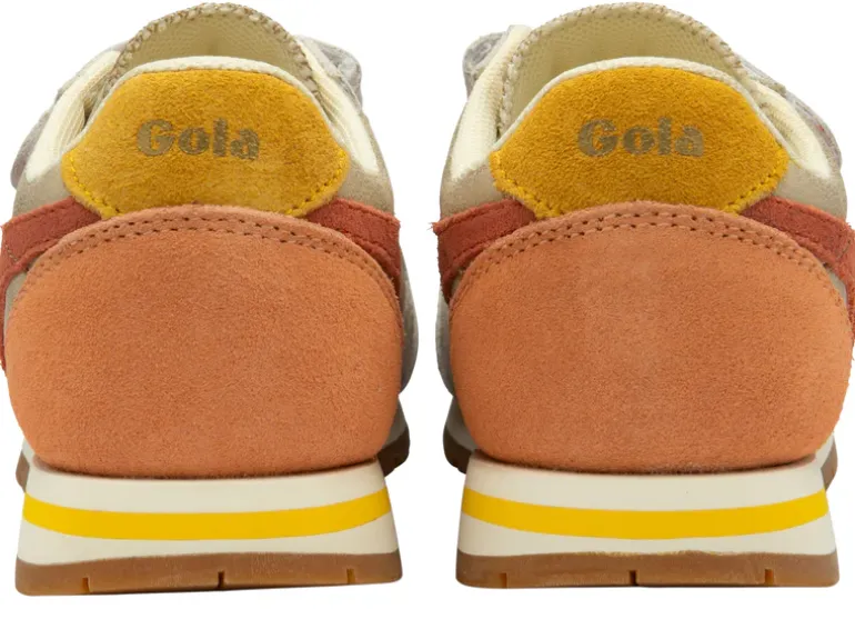 Gola Kids Trainers | Daytona | Gold, Orange Spice & Sun