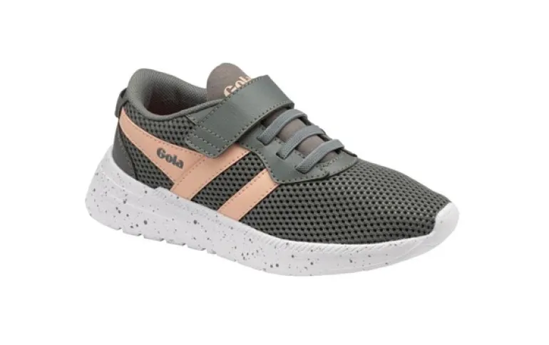 Gola Kids Trainers | Scorpion QF | Grey & Blossom