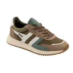 Gola Women's Trainers | Chicago | Khaki, Cappunccino & White