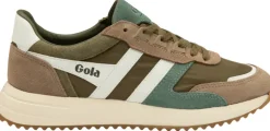 Gola Women's Trainers | Chicago | Khaki, Cappunccino & White