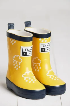 Grass & Air Wellies | Colour Changing | Yellow & Navy