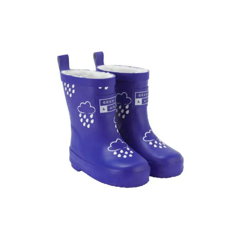 Grass & Air Wellies | Teddy Colour Changing | Ink Blue