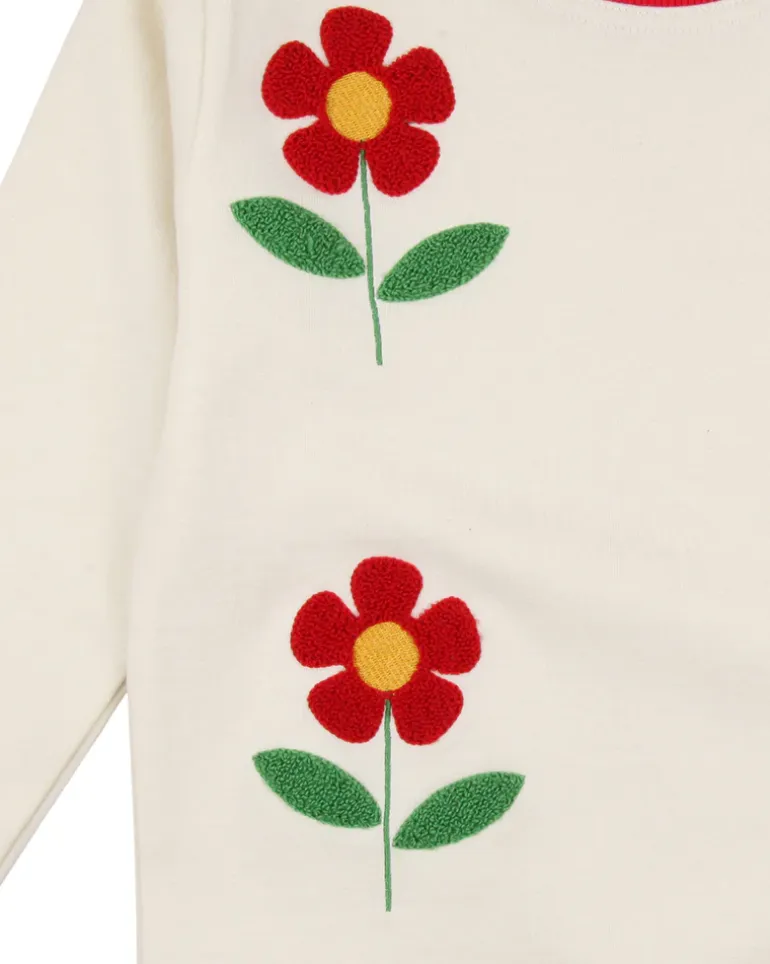 Lilly and Sid Sweatshirt | Flower Embroidered