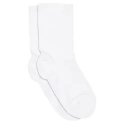Melton Cotton Socks | White