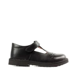 Petasil School Shoes | Clara | Black Leather