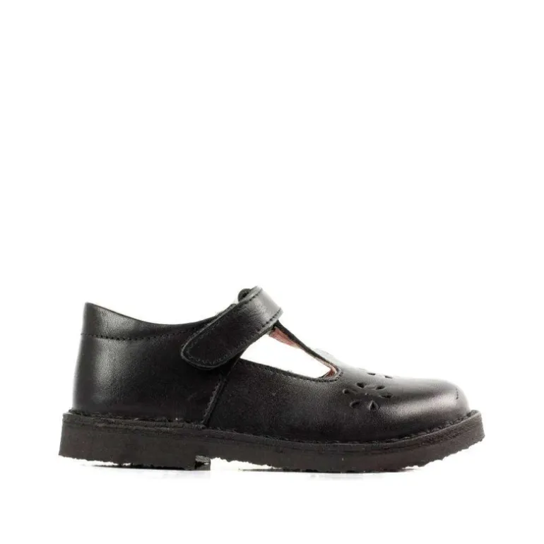 Petasil School Shoes | Clara | Black Leather