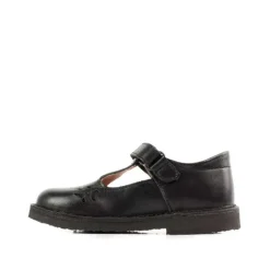 Petasil School Shoes | Clara | Black Leather