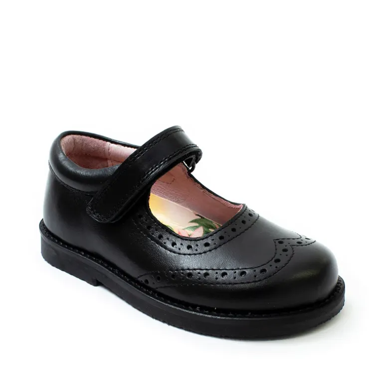 Petasil School Shoes | Claret | Black Leather