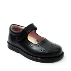 Petasil School Shoes | Claret | Black Leather