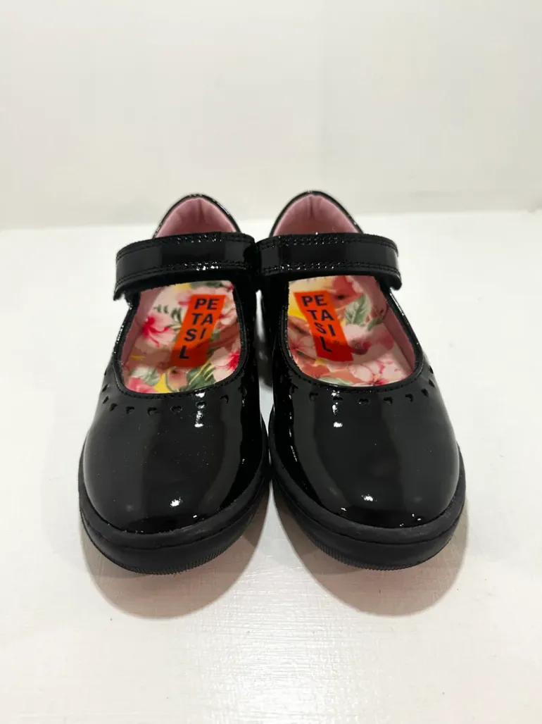 Petasil School Shoes | Gisele | Black Patent