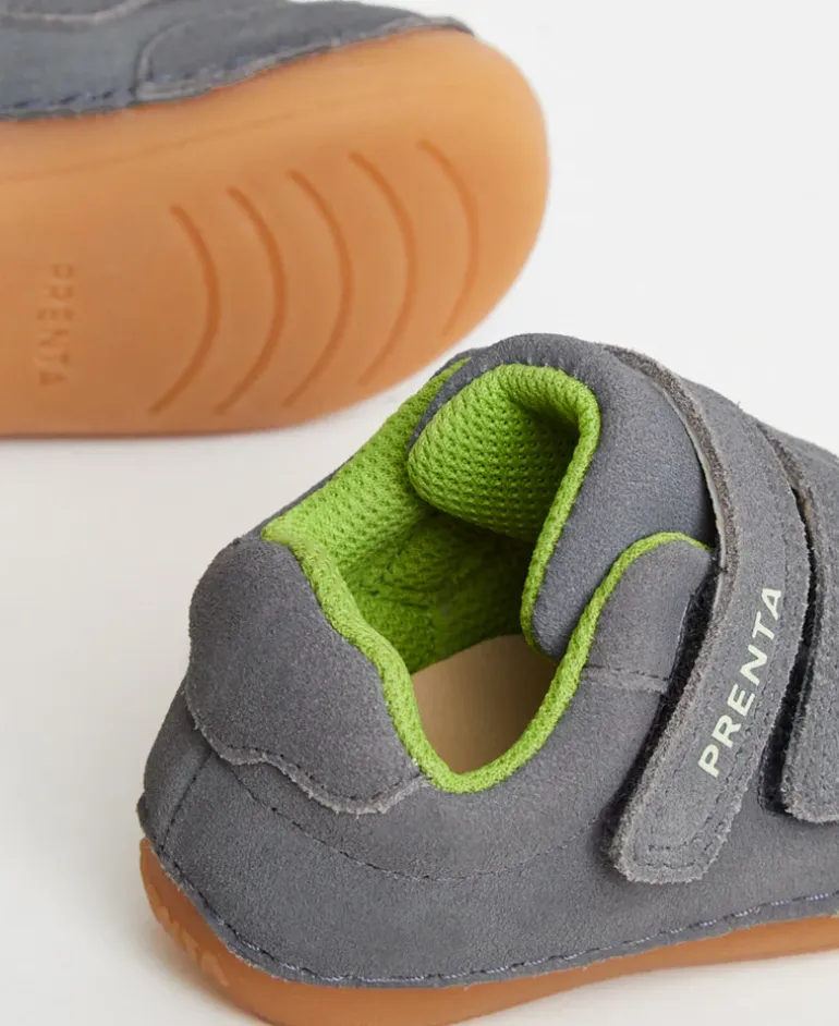 Prenta First Walker Shoes | Rocket | Charcoal Suede