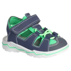 Ricosta Sandals | Gery Waterproof | Navy & Neon Green