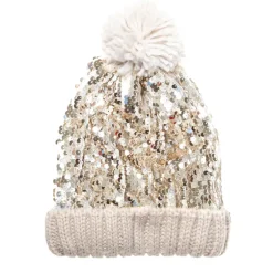 Rockahula Kids Bobble Hat | Gold Shimmer Sequin