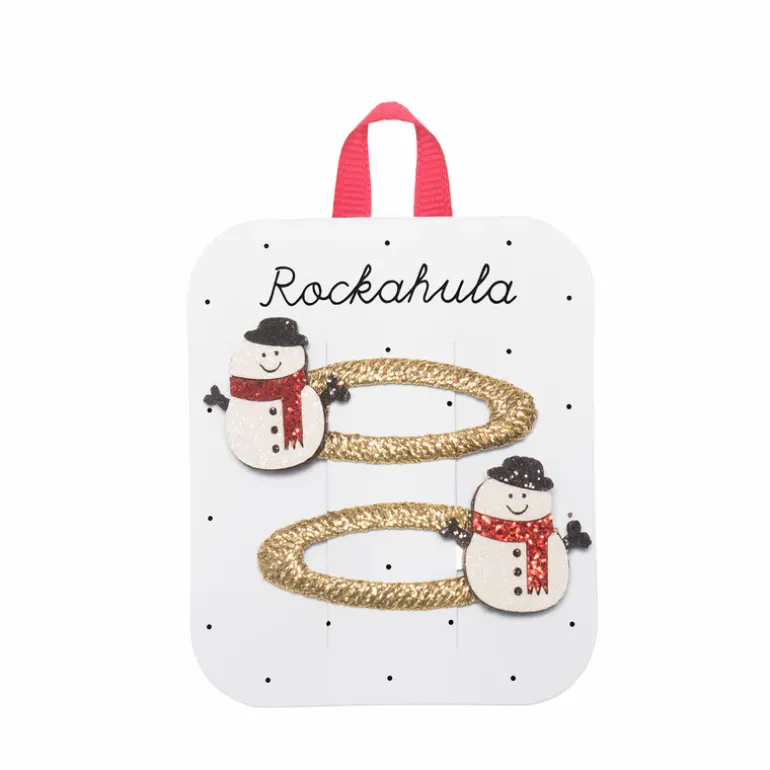 Rockahula Kids Hair Clips | Snowman Glitter