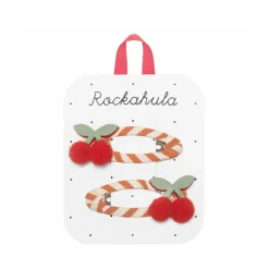 Rockahula Kids Hair Clips | Stripy Cherry