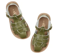 Salt-Water Sun-San | Kids Fisherman Sandals | Olive