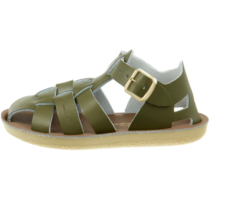 Salt-Water Sun-San | Kids Fisherman Sandals | Olive