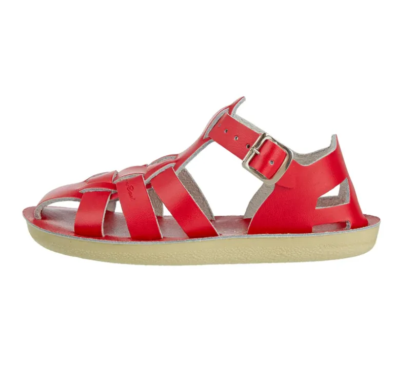Salt-Water Sun-San | Kids Fisherman Sandals | Red